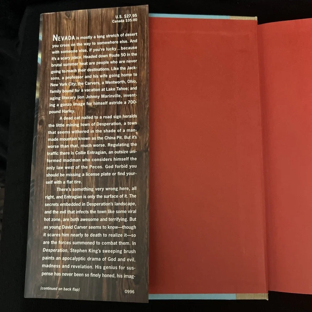 Stephen King Desperation Hardcover First Edition Dust Jacket